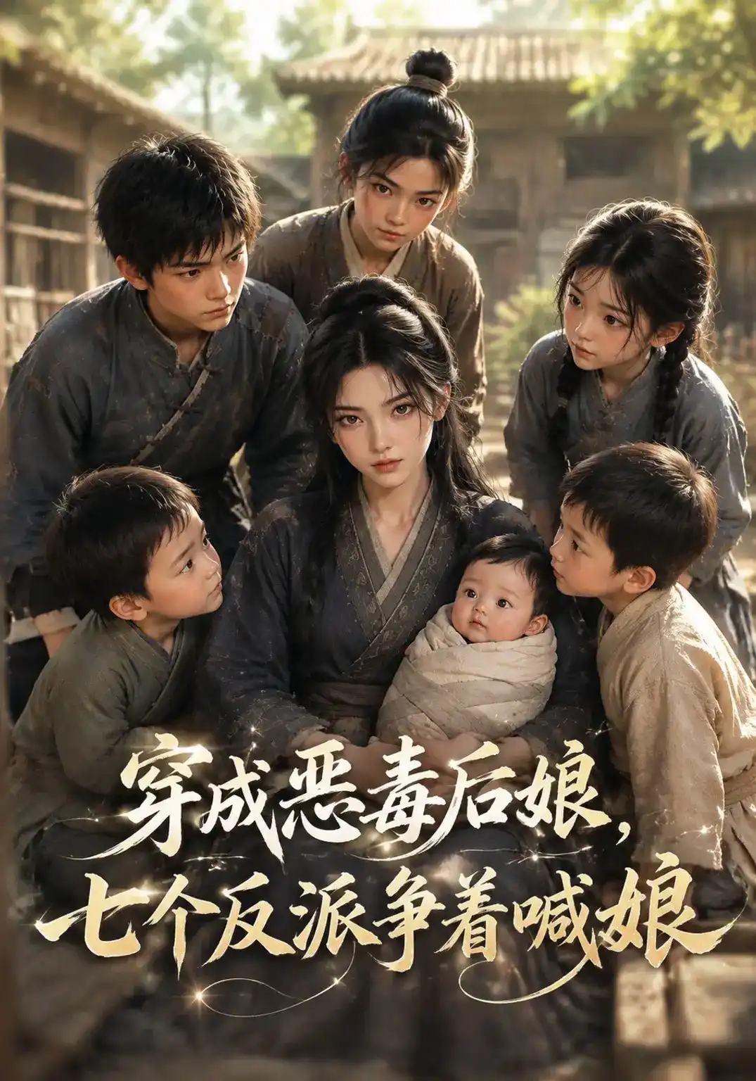 穿成恶毒后娘，七个反派争着喊娘